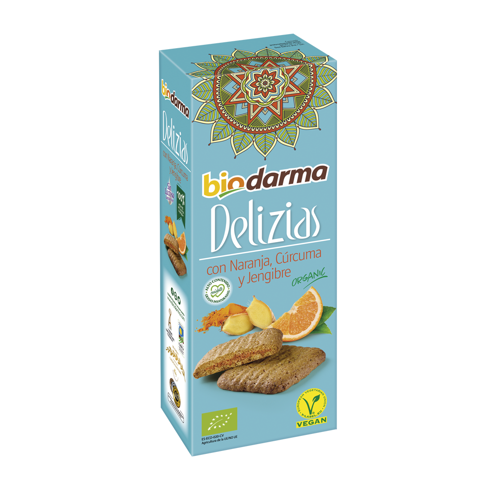 DELIZIAS CON NARANJA, CURCUMA Y JENJIBRE125 GR