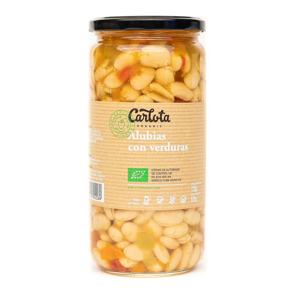 Alubias con verduras 720g Carlota. ECO
