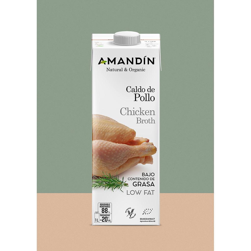 CALDO DE POLLO AMANDÍN 1l  ECO