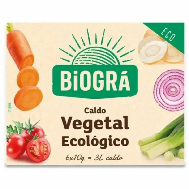 CALDO VEGETAL-CUBITOS 60 GR. BIOGRÁ ECO