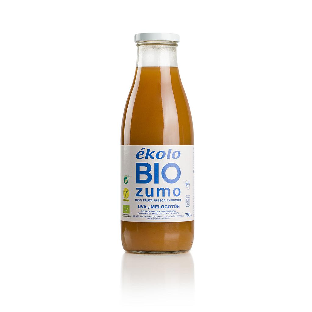 ZUMO DE UVA-MELOCOTON EKOLO 750ML BIO